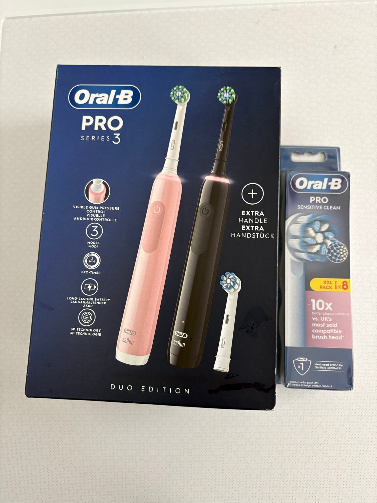 Oral-B PRO Series 3 Duo Edition elektrische tandenborstels, Ophalen of Verzenden, Nieuw, Mondverzorging
