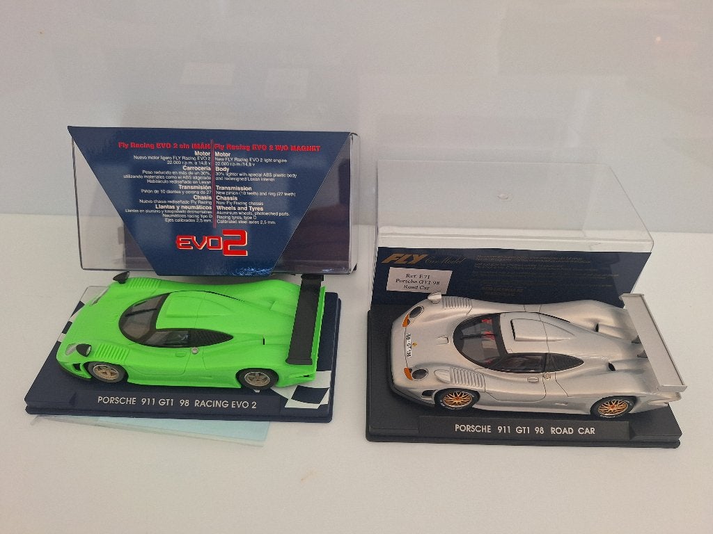 Fly 2 x Porsche 911 GT1, Overige merken, Racebaan, Fly, Nieuw