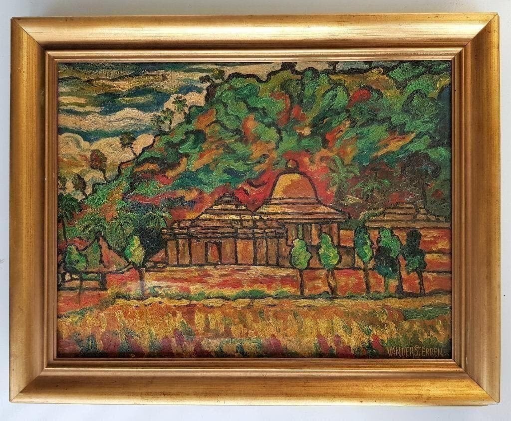 John van der Sterren Pure Bali Gesigneerd Olieverf op doek, Ophalen of Verzenden