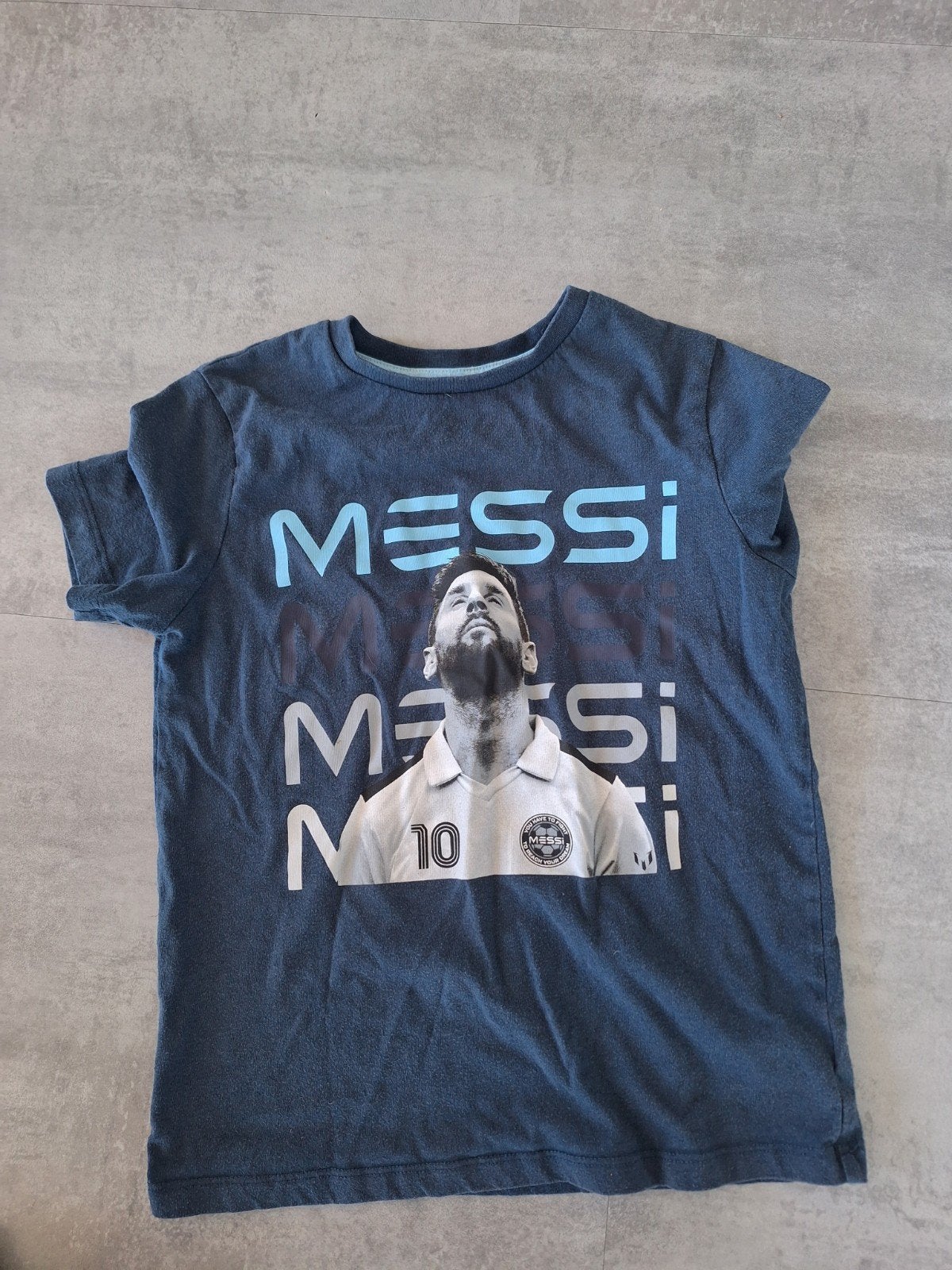 Messi T-shirt - Donkerblauw - Maat M/M, Ophalen of Verzenden, Gebruikt, Messi Collection, Jongen