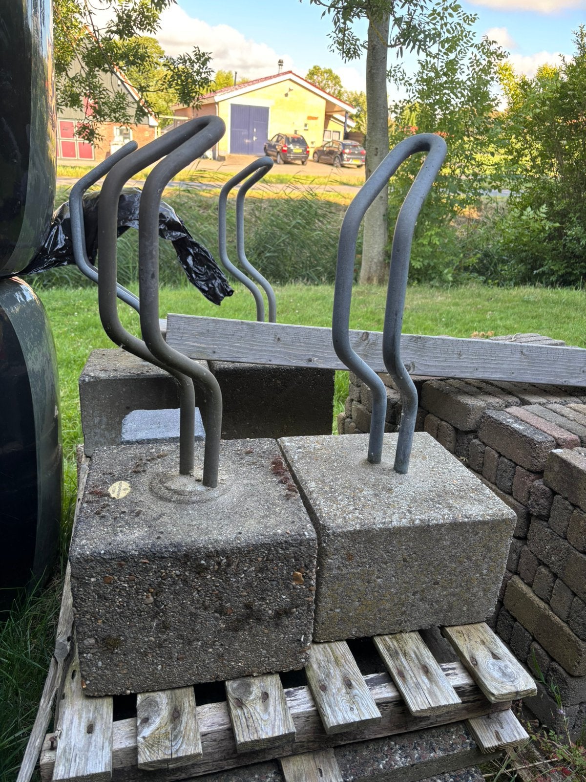 Fiets blok, Ophalen, Gebruikt