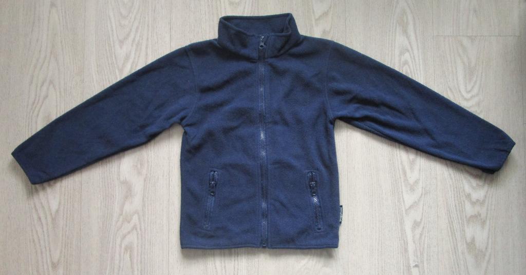 Donkerblauwe fleece jas Playshoes maat 116, Playshoes, Jongen of Meisje, Ophalen of Verzenden, Zo goed als nieuw