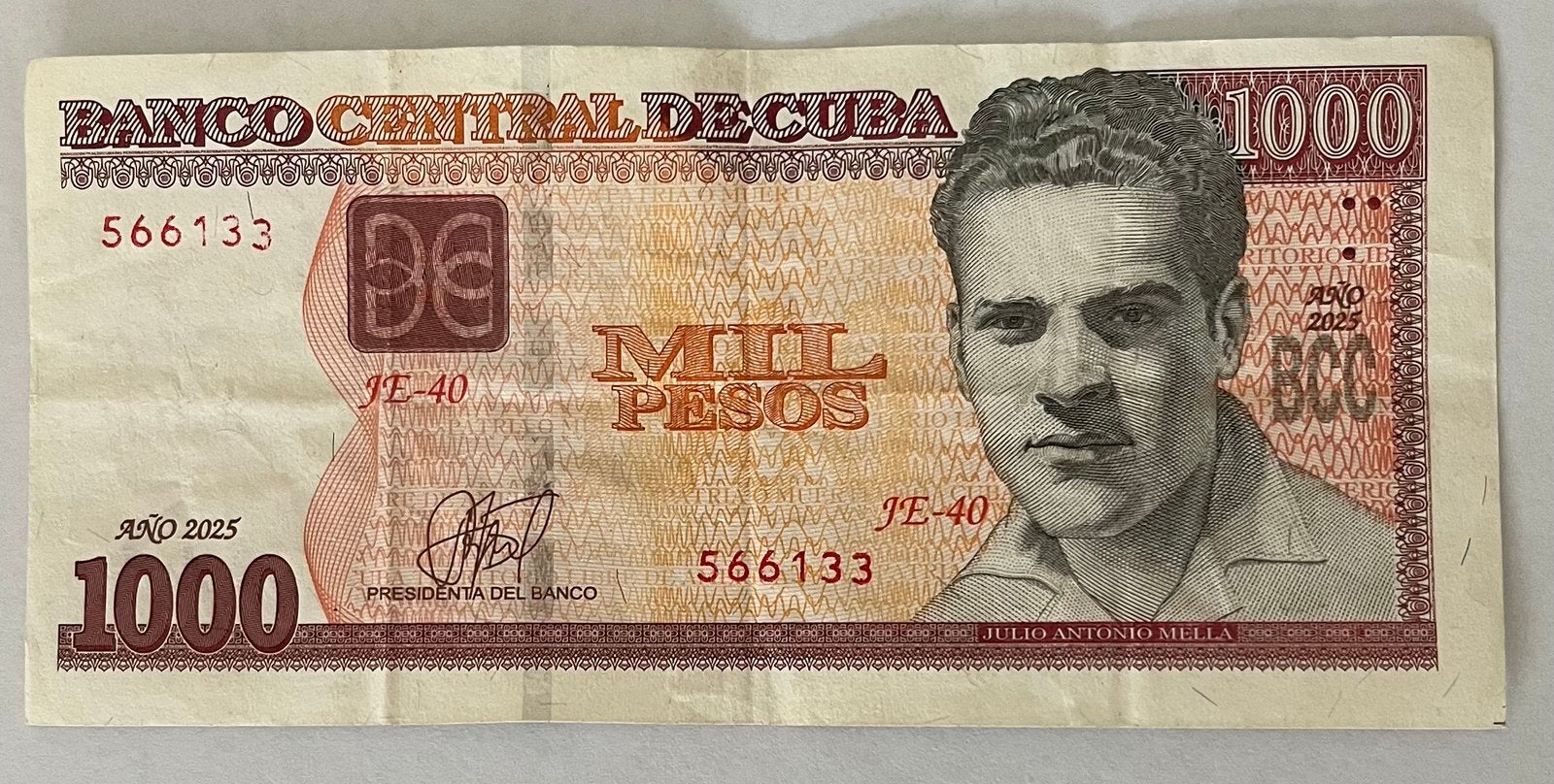 Cuba 1.000 Pesos 2025 lichtgebruikte staat, Verzenden, Midden-Amerika, Los biljet