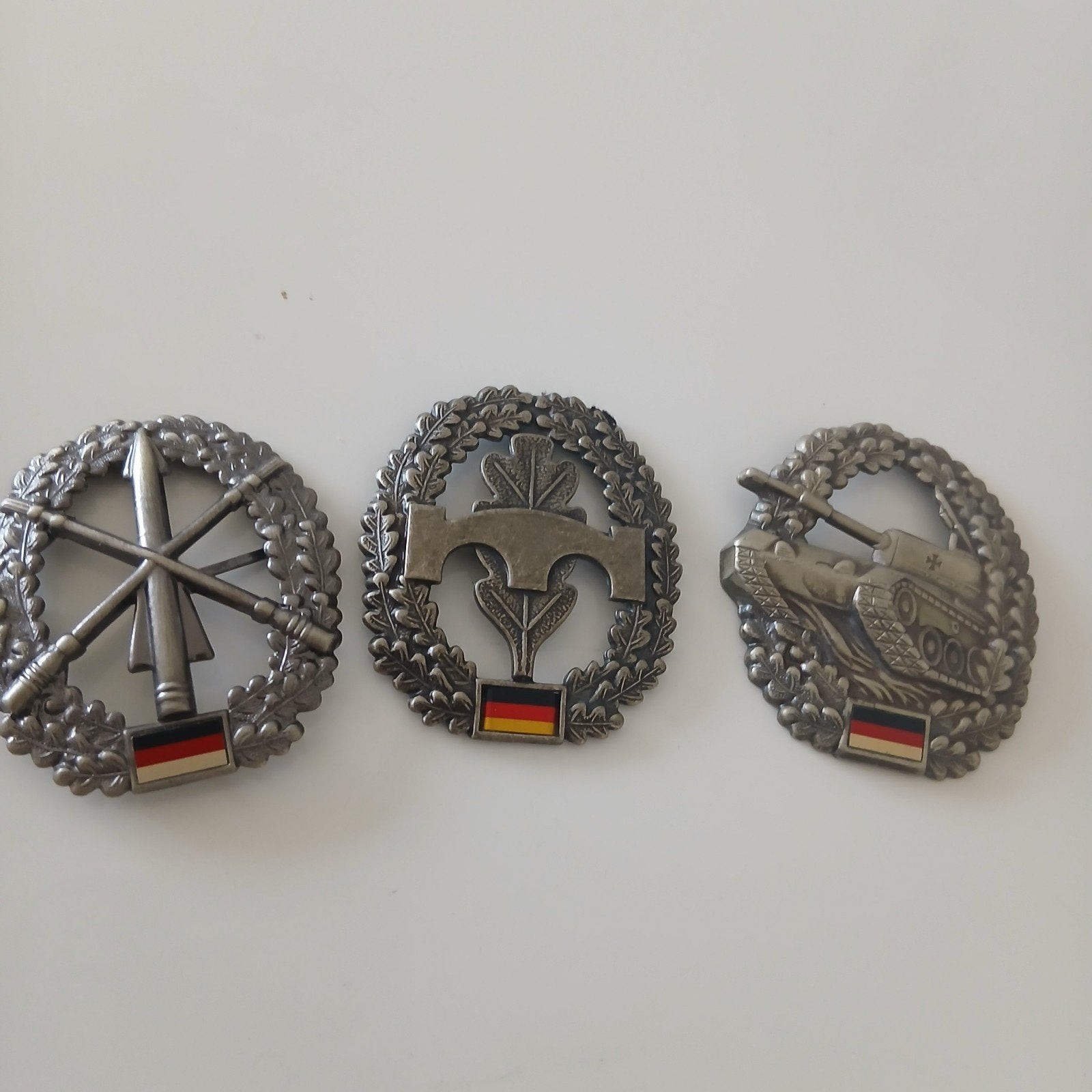 Duitse Militaire Emblemen - Set van 3, Ophalen, Landmacht, Duitsland, Embleem of Badge
