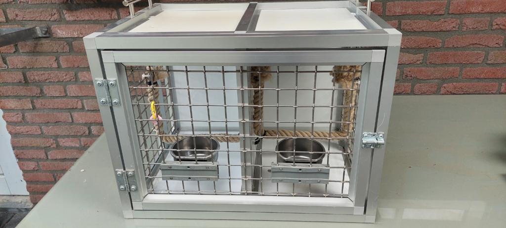 Reiskooi voor papegaaien, Dieren en Toebehoren, Ophalen, Aluminium, Volière