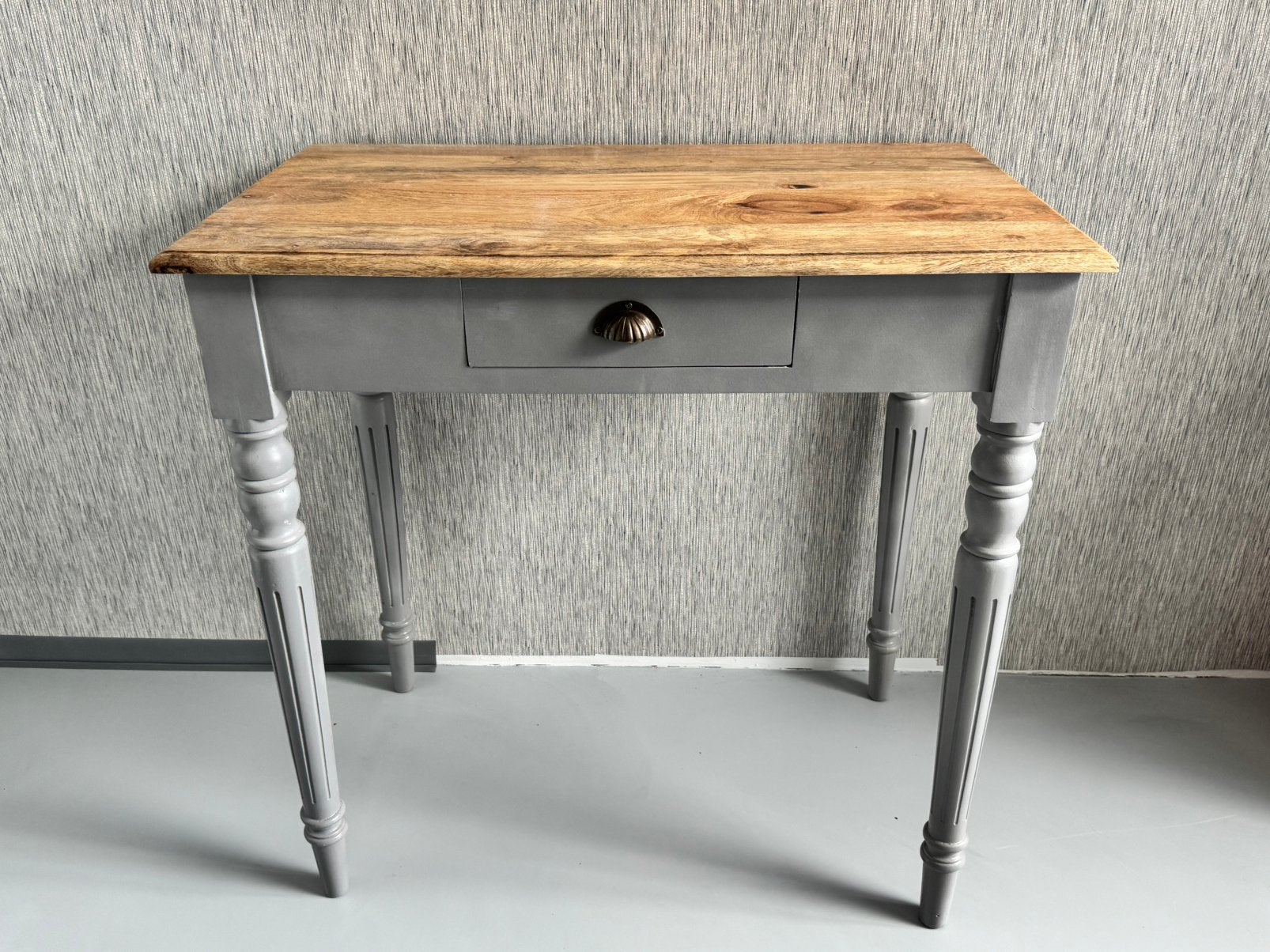 Houten schrijfbureau met lade, vintage stijl, Huis en Inrichting, Ophalen, Gebruikt, 50 tot 100 cm, Vintage