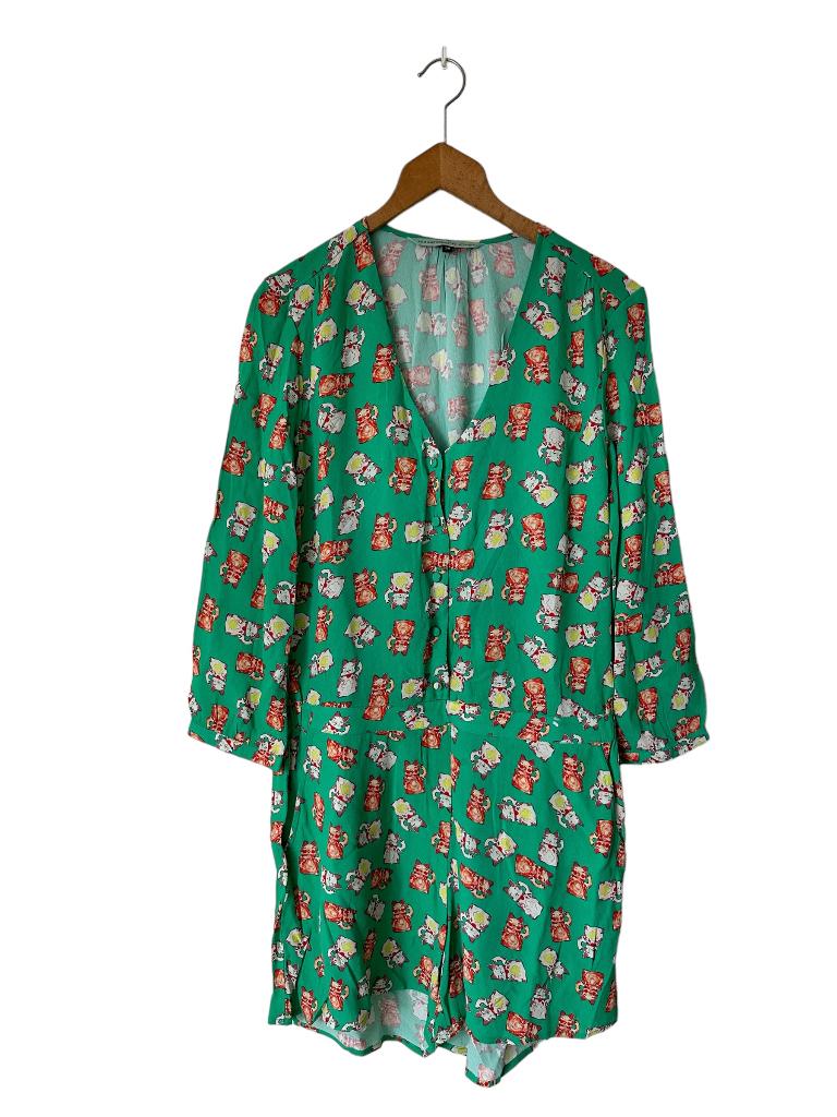 Pom Amsterdam playsuit M, Kleding | Dames, Blouses en Tunieken, Zo goed als nieuw, Groen, Ophalen of Verzenden