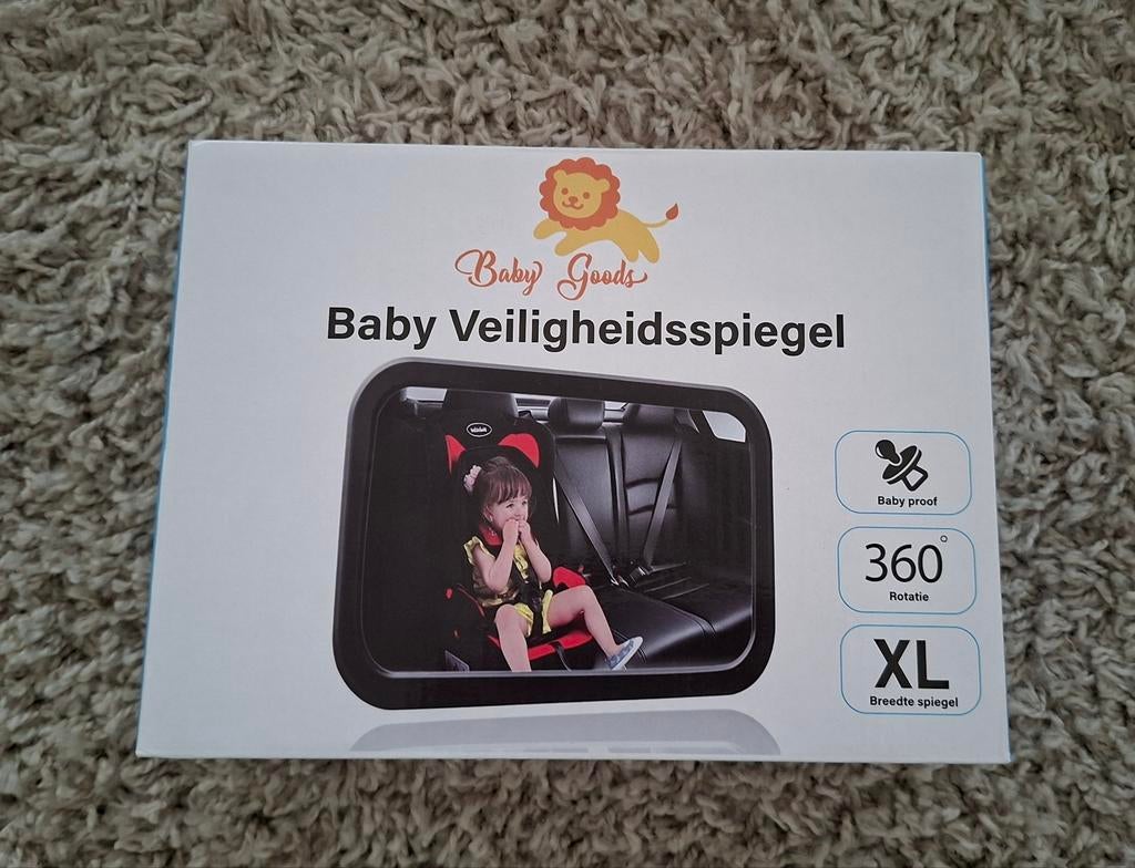 Baby Veiligheidsspiegel 360 Rotatie XL, Kinderen en Baby's, Autostoeltjes, Overige methoden, Nieuw, Ophalen of Verzenden, 0 t/m 10 kg