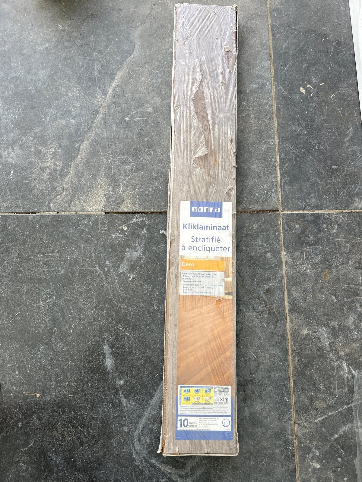 GAMMA Kliklaminaat Deco - Nieuw in verpakking, Huis en Inrichting, Stoffering | Vloerbedekking, Ophalen, Nieuw, Grijs, Minder dan 5 m²