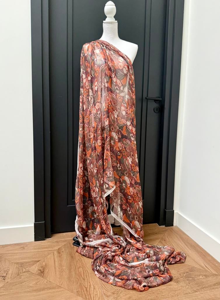 Zijde Chiffon textiel stof 6.50 m x 1.40 m, 120 cm of meer, Ophalen of Verzenden, Satijn of Zijde, Nieuw