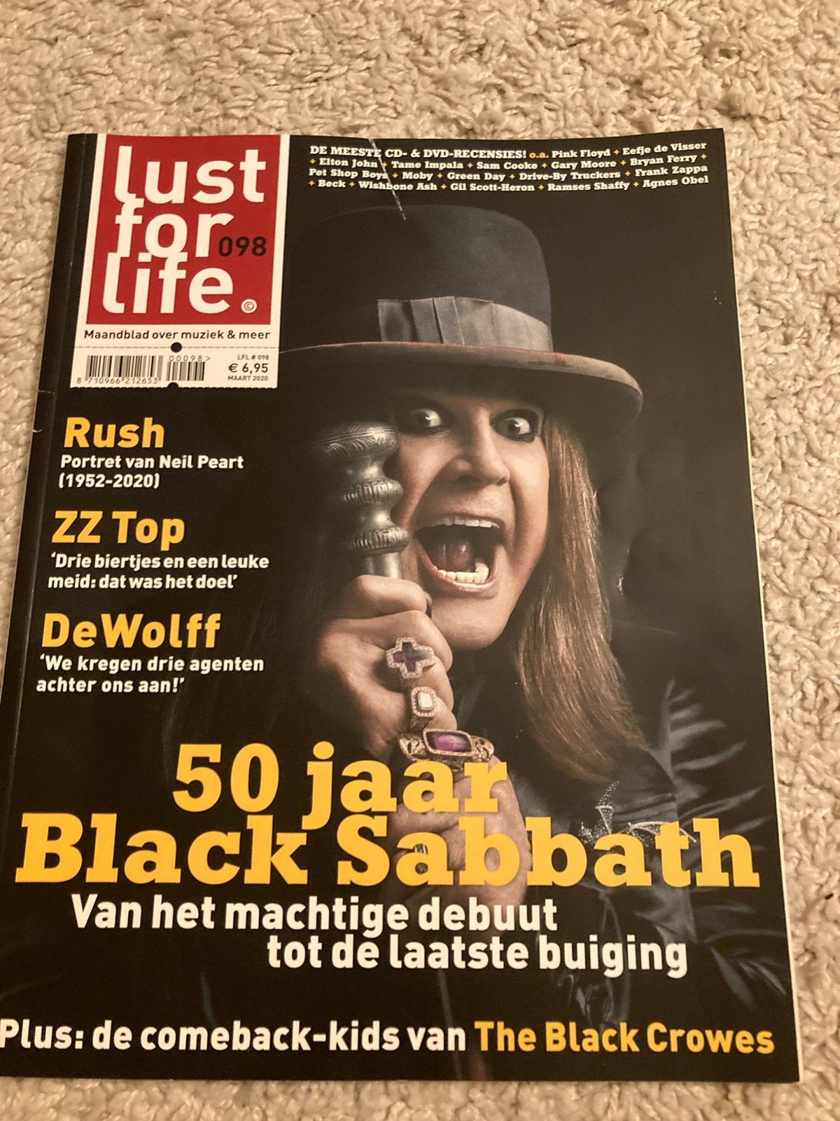 LUST FOR LIFE Black Sabbath OZZY OSBOURNE DeWolff RUSH, Ophalen of Verzenden, Zo goed als nieuw, Muziek, Film of Tv