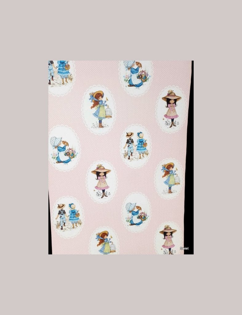 4179 miss petticoat roze meisjes behang jaren 80 retro swiet, Huis en Inrichting, Stoffering | Behang, Roze, Verzenden