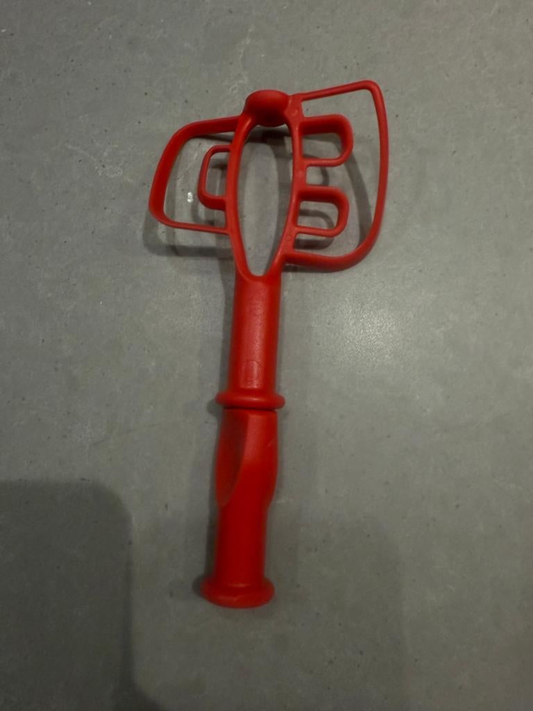 Rode tupperware mixer, Kunststof, Ophalen of Verzenden, Zo goed als nieuw, Snijmachine
