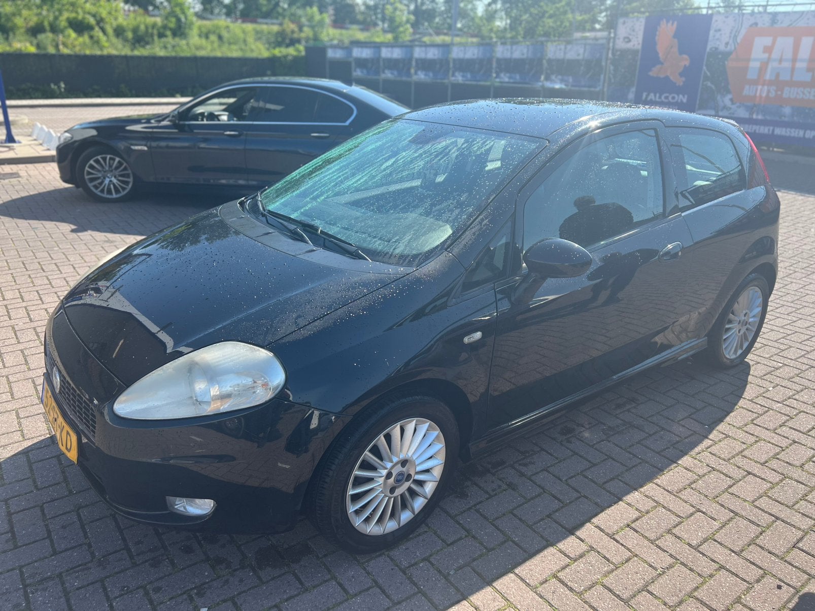 Fiat Punto 1.4 16V 3DR 2006 Zwart, Auto's, Fiat, Voorwielaandrijving, 40 €/maand, Zwart, Zwart