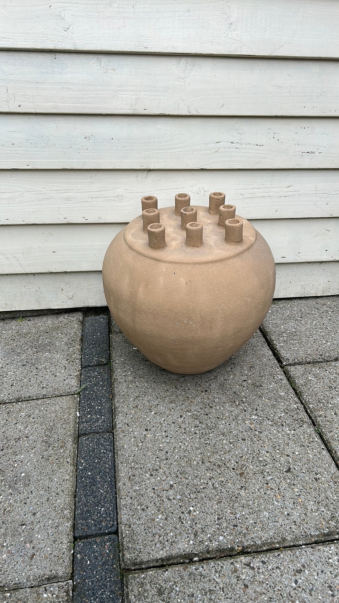 Tulpenpot / bloempot aardewerk dia 36 hoogte 40, Tuin en Terras, Bloembakken en Plantenbakken, Ophalen, Steen, Minder dan 30 cm