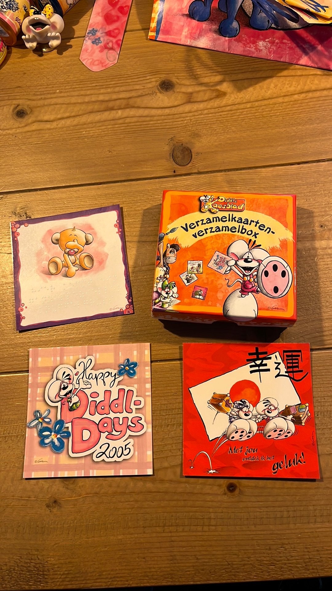 Diddl verzamelkaarten met box, raadselboekje, goochelboekje, Verzamelen, Diddl, Ophalen of Verzenden, Zo goed als nieuw
