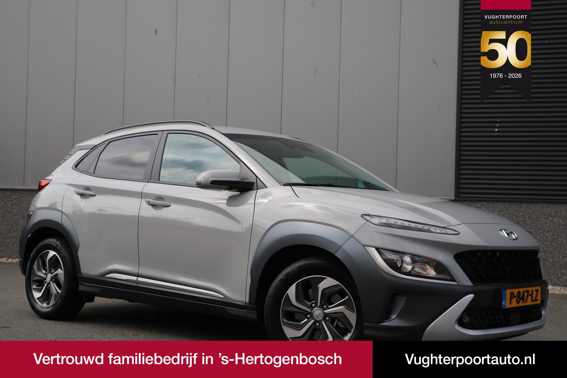 Hyundai KONA 1.6 GDI Hybrid*Cyber Grey*Adaptive/HUD/Virtual/, Auto's, Stof, Gebruikt, Origineel Nederlands, Bedrijf