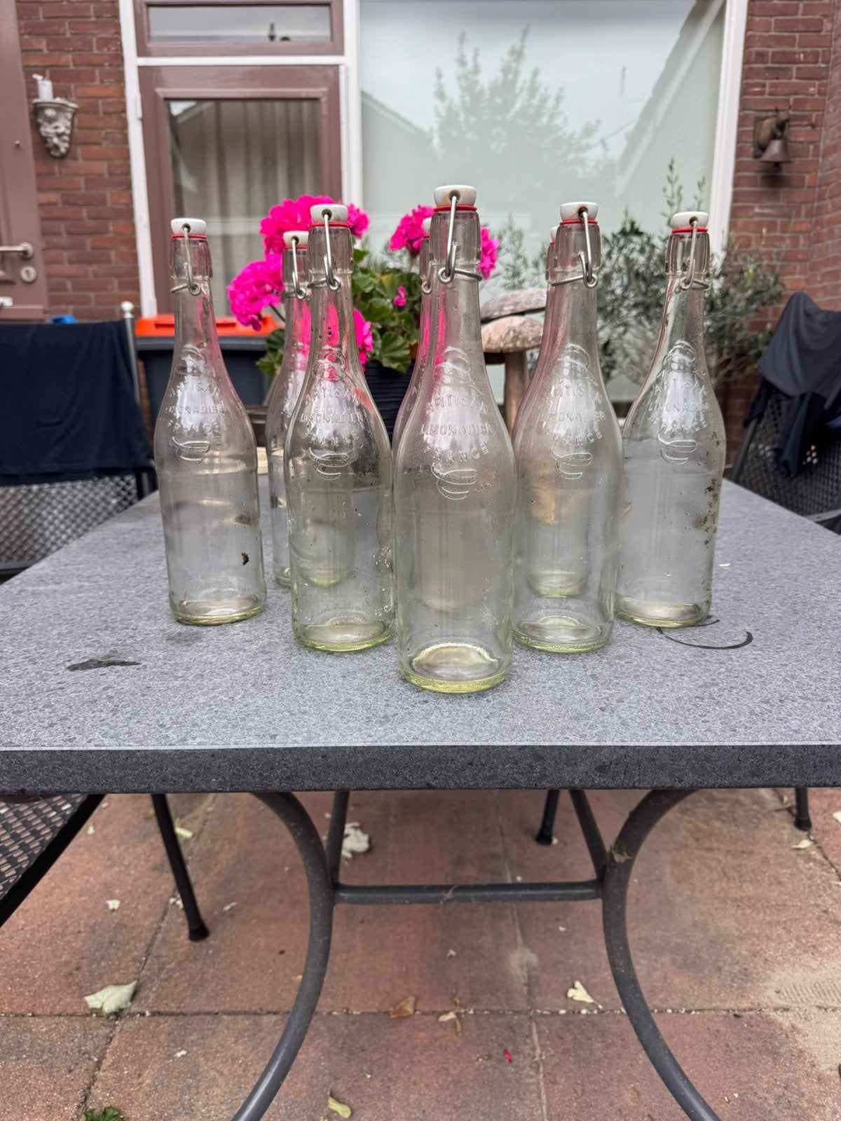9 Antieke artisan limonadier france flessen (verzamel item), Ophalen