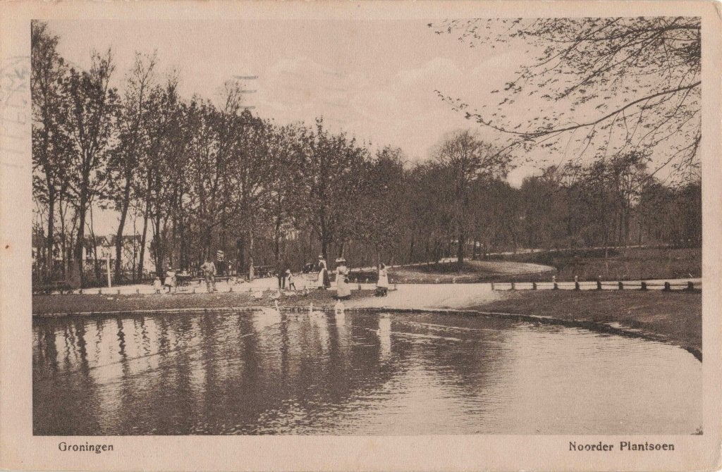 Groningen Noorder Plantsoen vijver B3396, Ophalen, Voor 1920, Gelopen, Groningen