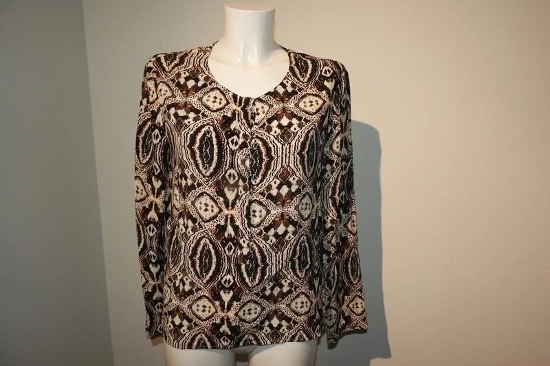 Antik Batik top mooie print Ibiza styl warme tinten mt 40