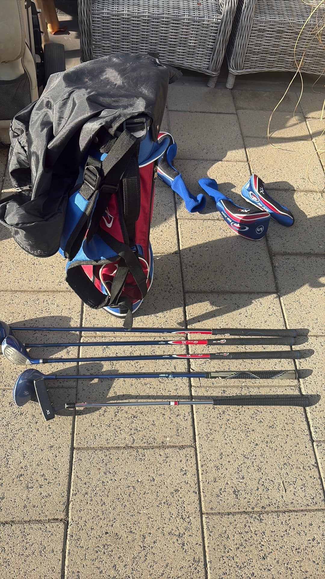 Kinder golf tasje met clubs, Ophalen of Verzenden, Gebruikt, Set