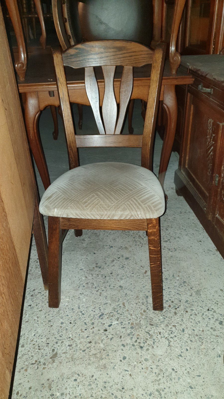 6 Klassieke Eiken Eetkamerstoelen, Huis en Inrichting, Stoelen, Ophalen, Gebruikt, Bruin, Vier