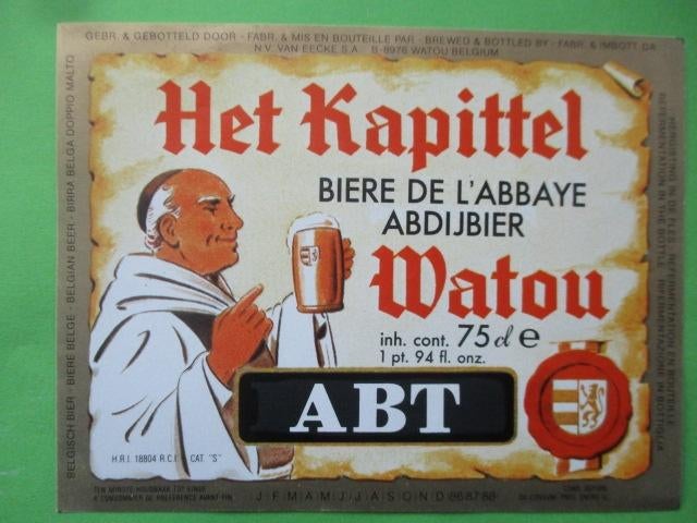 bieretiket Belgie 30-3 (B6) v eecke, Ophalen of Verzenden, Nieuw, Overige typen, Overige merken
