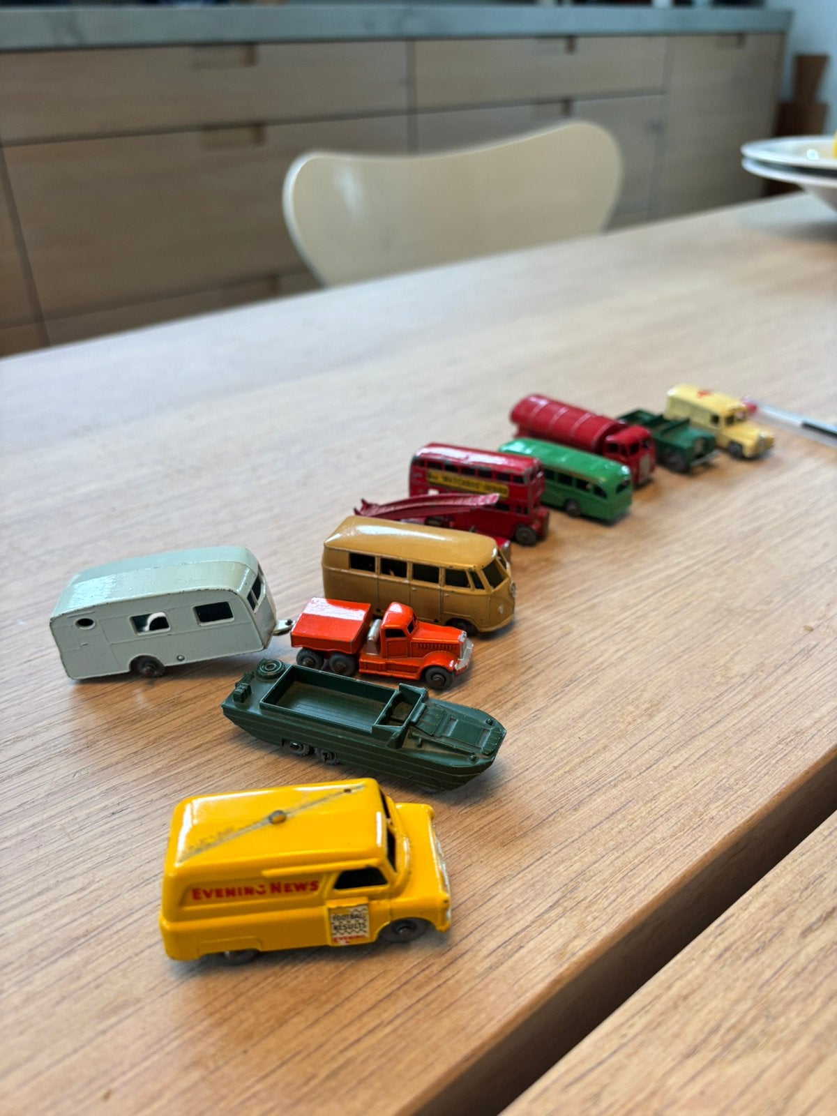 Lesney miniatuur auto’s. 10x en 1x caravan, Ophalen of Verzenden, Gebruikt, Auto, Lesney