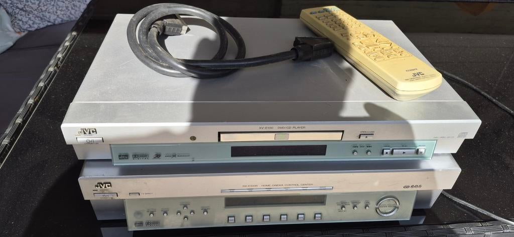 JVC XV-E100 DVD/CD Speler met RX-E100R Home Cinema Control, Audio, Tv en Foto, Home Cinema-sets, Ophalen of Verzenden, Gebruikt
