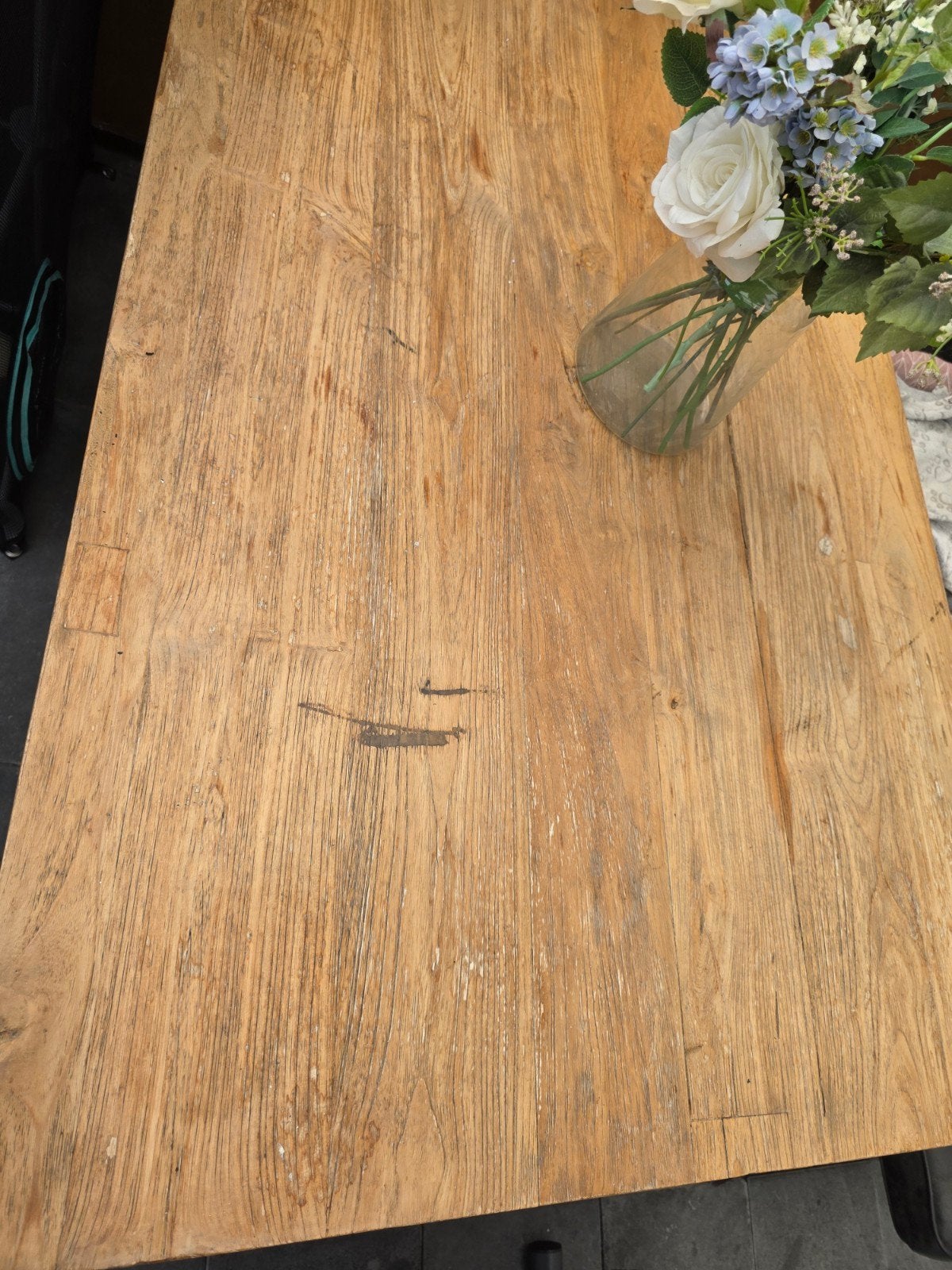 Massief houten tafel 160x90x80 - Zelf ophalen, Huis en Inrichting, Tafels | Eettafels, Ophalen, Gebruikt, 50 tot 100 cm, 150 tot 200 cm