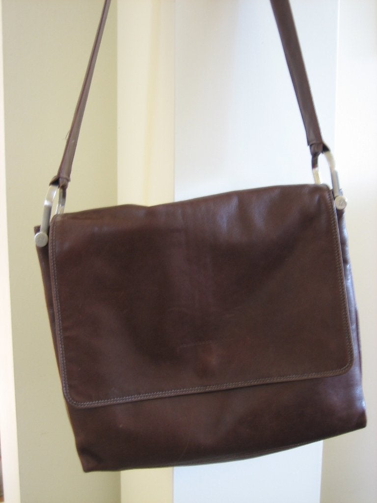 Bruin leren tas Italiaans Design: FRANCESCO BIASIA snazzeys, Sieraden, Tassen en Uiterlijk, Tassen | Damestassen, Verzenden, Gebruikt