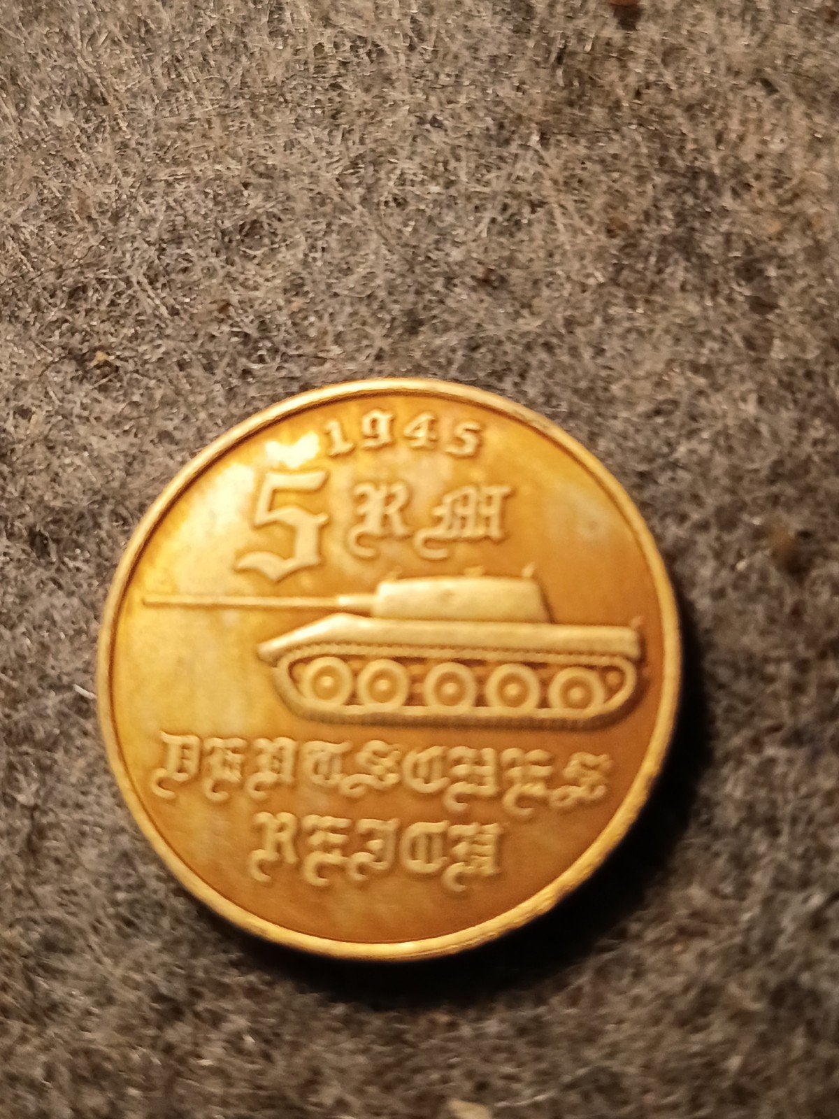vijf reichsmark 1945 Adolf Hitler, Postzegels en Munten, Ophalen of Verzenden, Duitsland