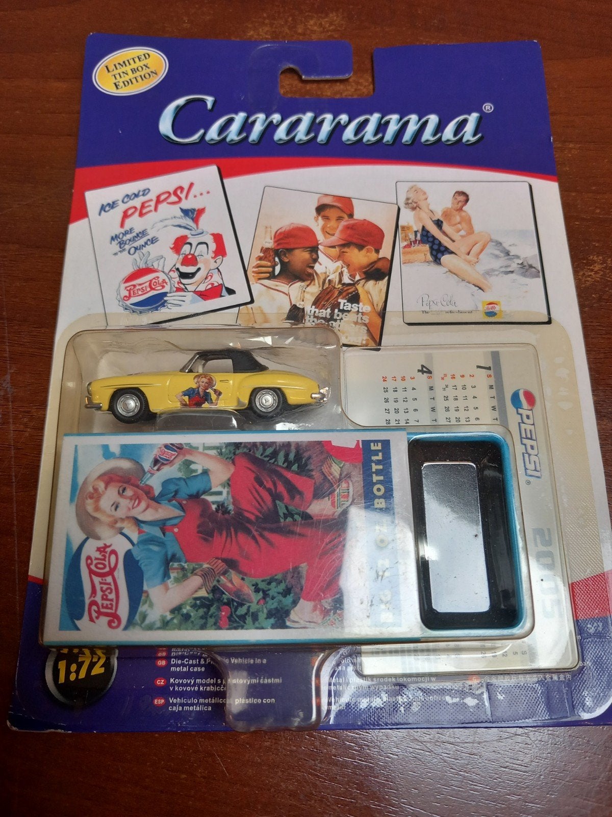 Cararama Pepsi Limited Edition modelauto met blikje, Overige merken, 1:50 of kleiner, Auto, Nieuw