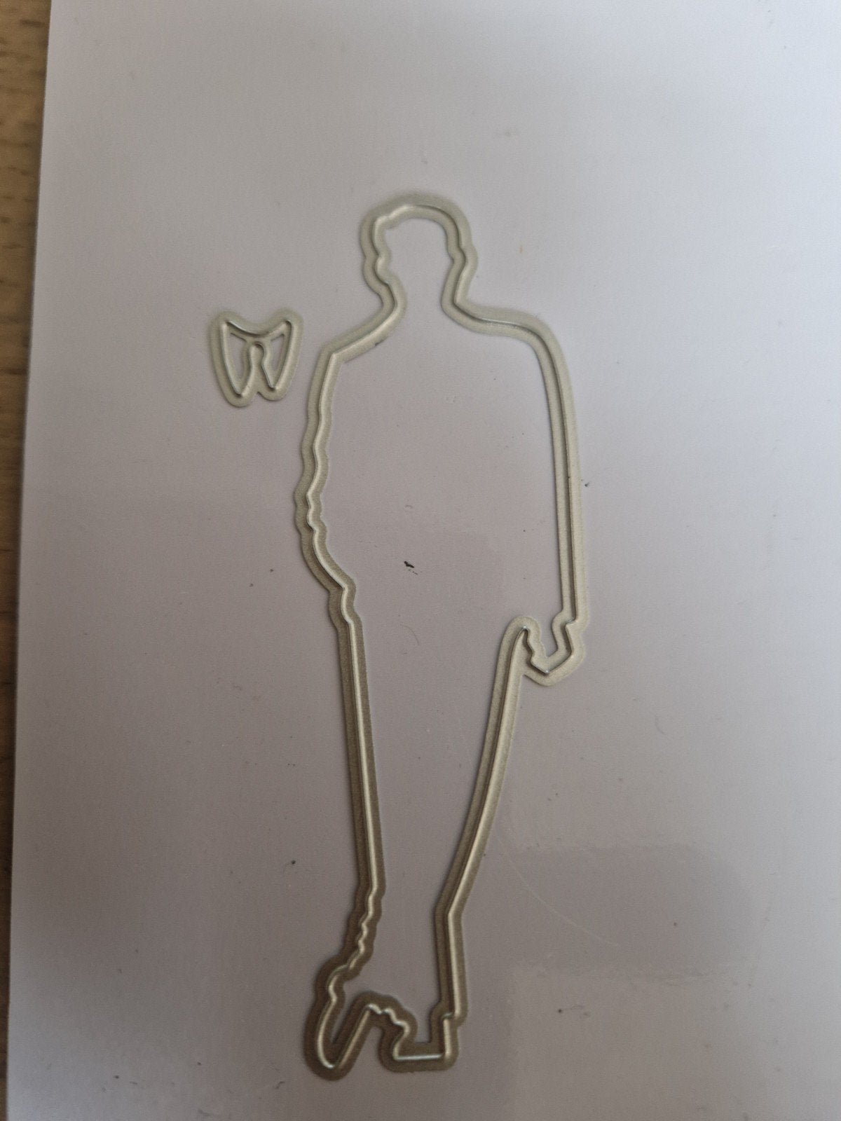 Metalen snijmal man met vlinderdas - 10x3.4cm, Ophalen of Verzenden, Zo goed als nieuw, Overige thema's