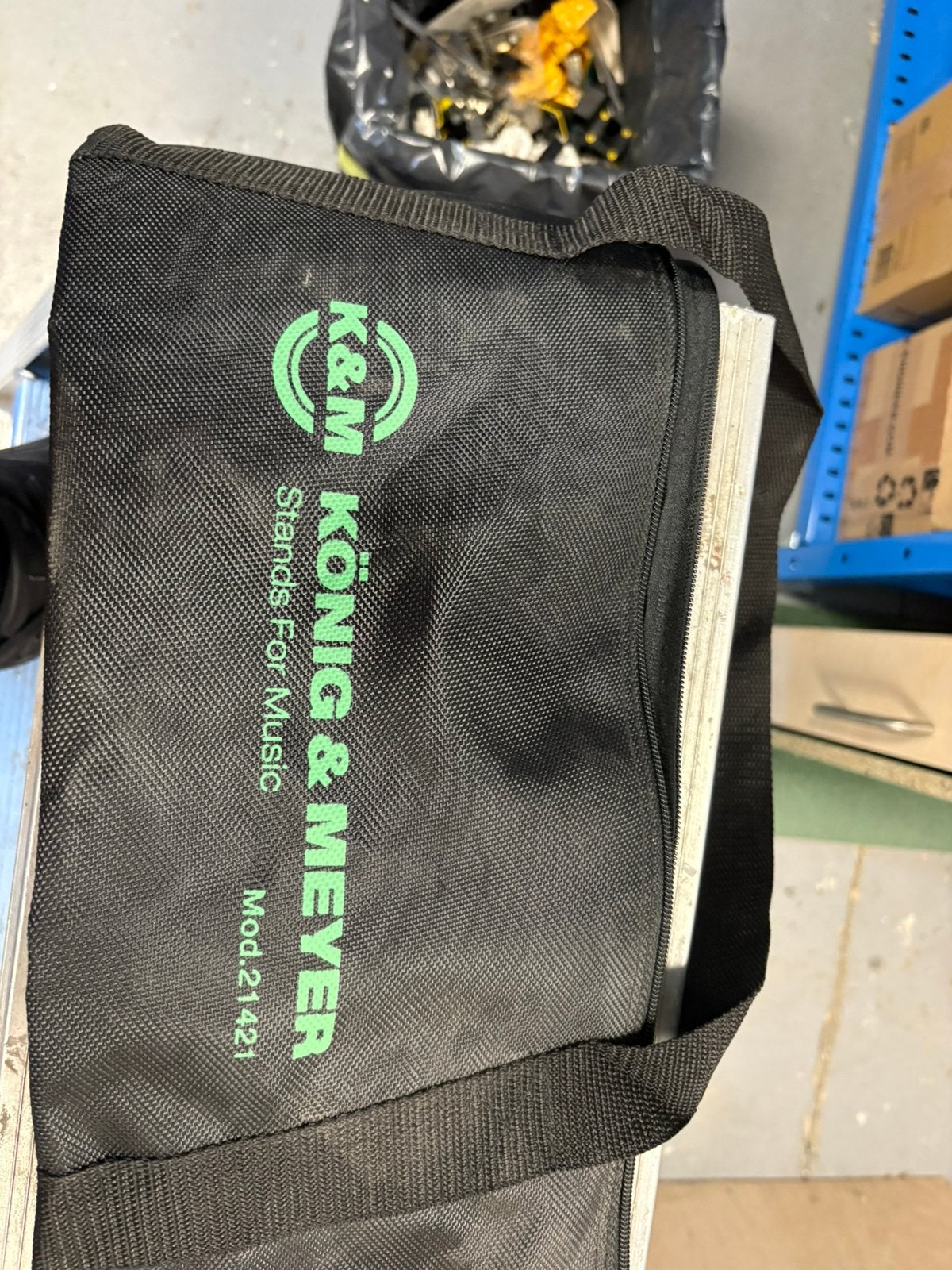 K&M microfoon statief tas 2x, Verzenden, Zo goed als nieuw, Microfoon