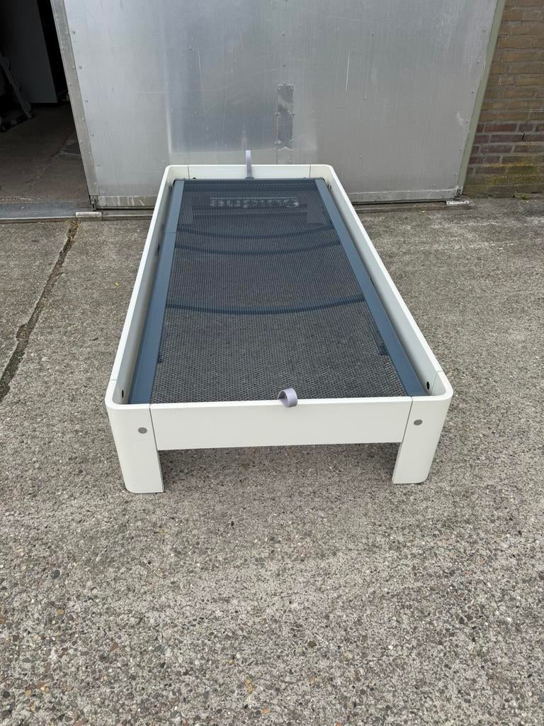 Auping bed 90/200, Ophalen, 90 cm, Eenpersoons, Wit