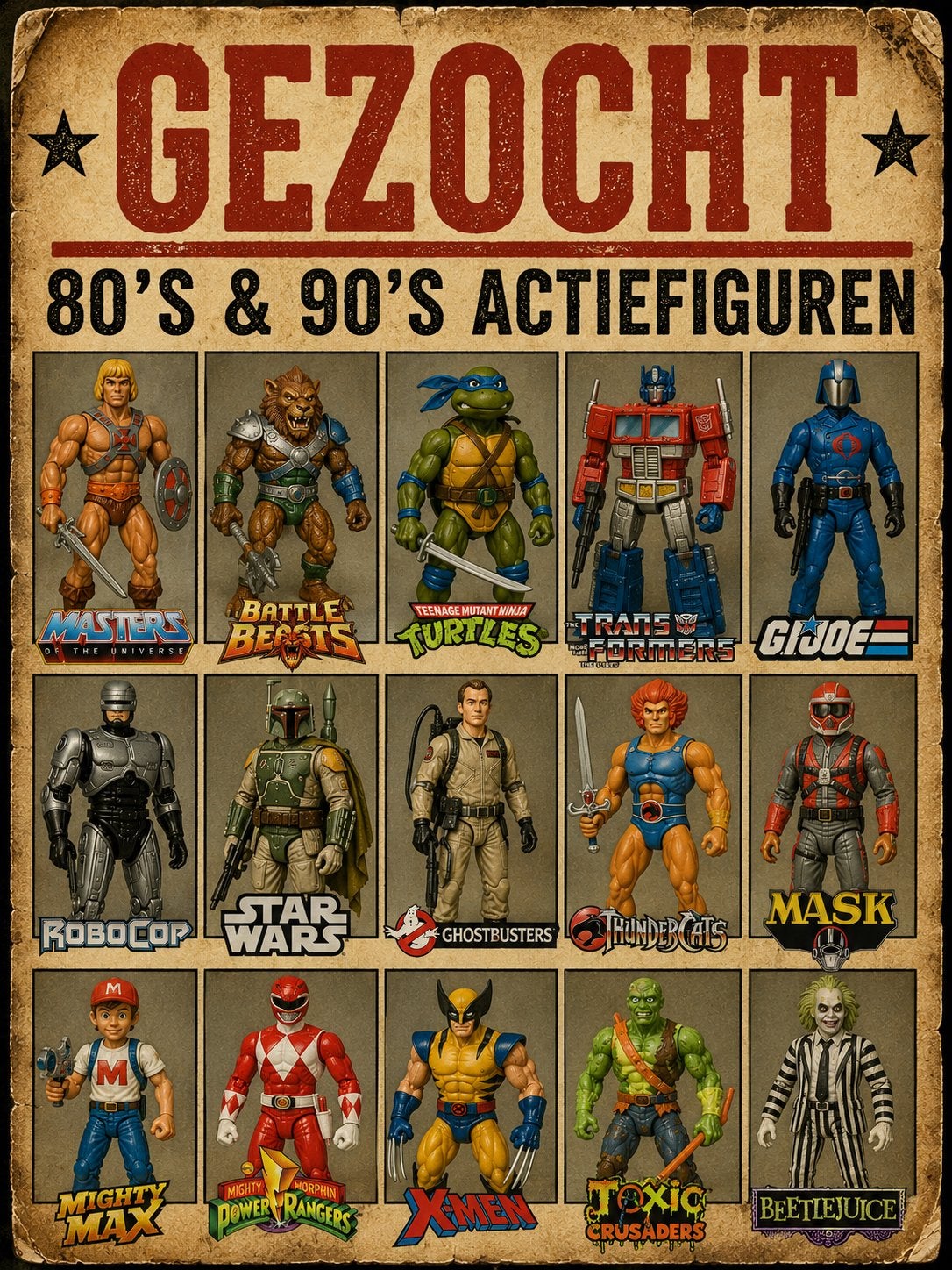 Gezocht actiefiguren als Gi joe He-man Thundercats enz, Kinderen en Baby's, Speelgoed | Actiefiguren, Ophalen of Verzenden, Zo goed als nieuw