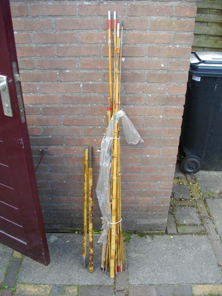 Bamboe hengels, Ophalen, Gebruikt, Vaste hengel
