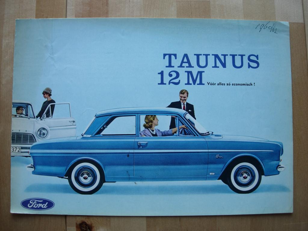 Ford Taunus 12M Brochure 1963, Gelezen, Ford, Ophalen of Verzenden, Ford