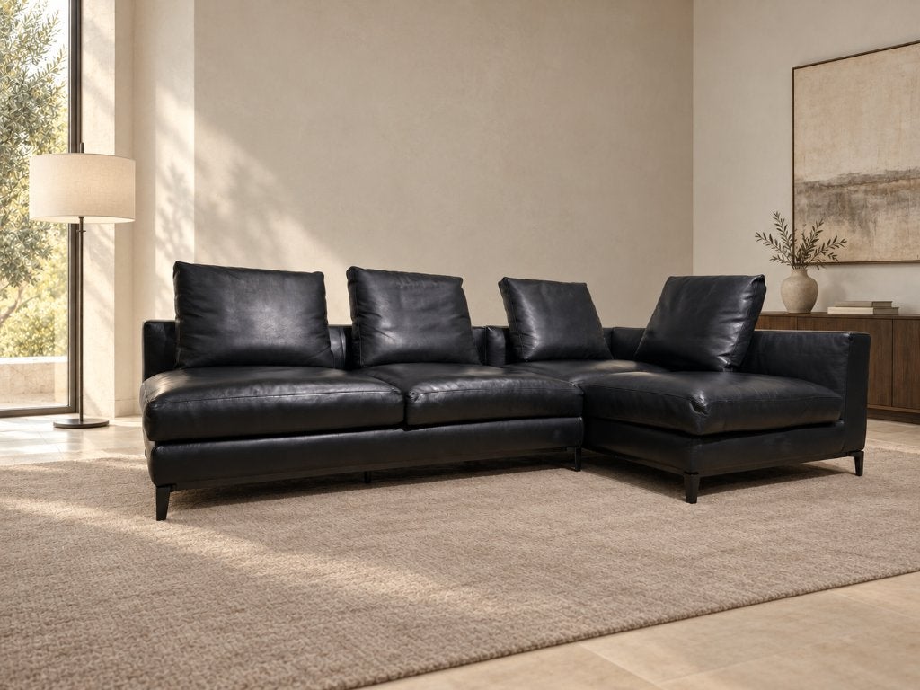 ZGAN Minotti Andersen Hoekbank + GARANTIE | NP €27.500, 250 tot 300 cm, Minotti, Hoekbank, Vierpersoons of meer