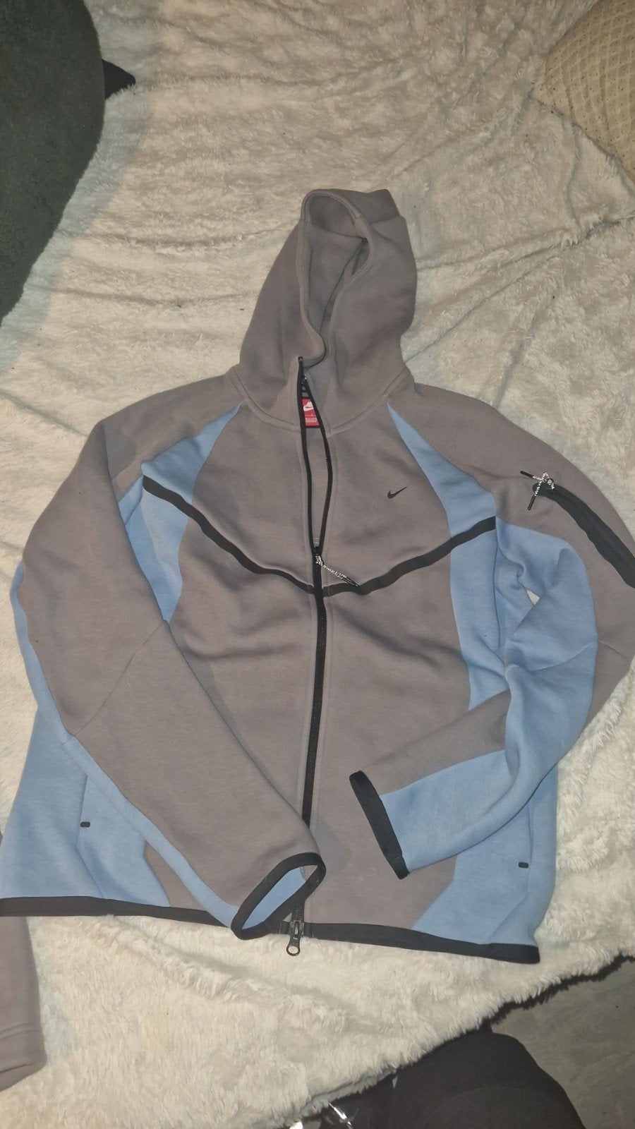 Nike Tech Fleece Set - Grijs/Blauw, Maat 48/50 (M), Nike, Ophalen of Verzenden, Zo goed als nieuw