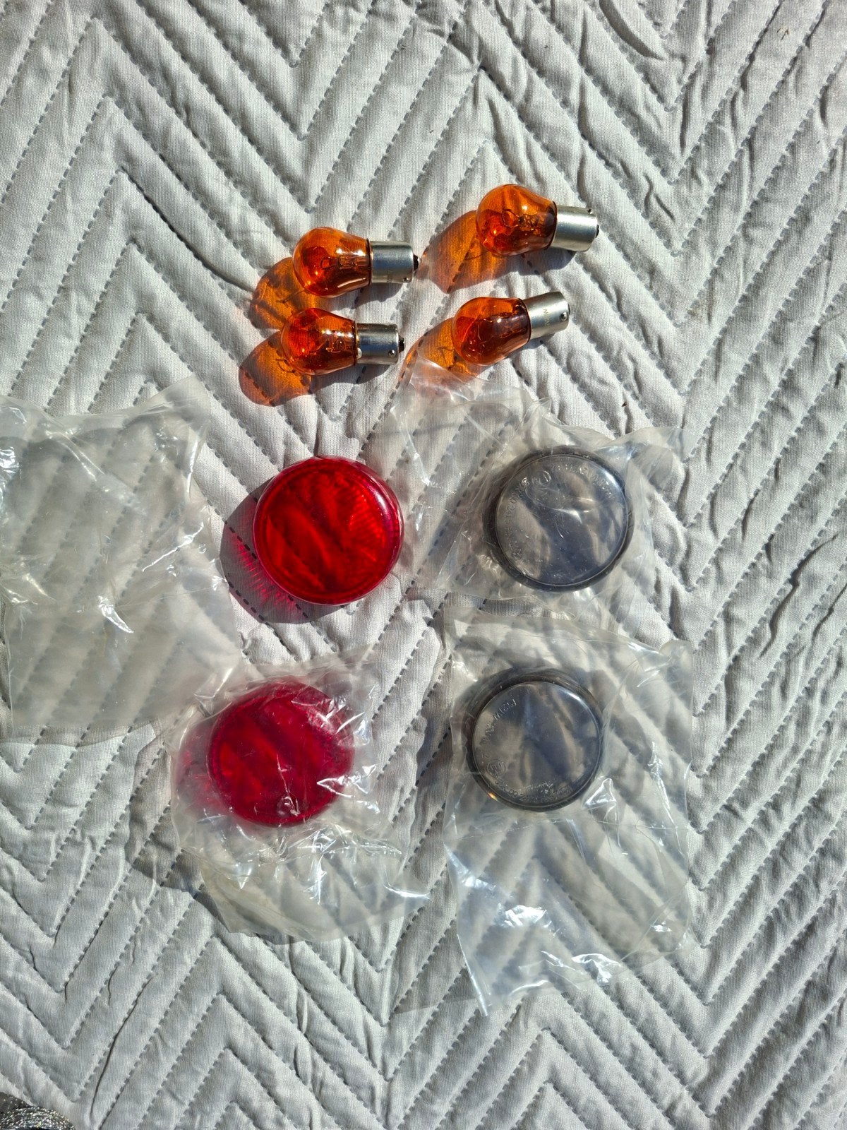 Knipperlicht kapjes smoky en rood voor harley davidson, Ophalen of Verzenden, Nieuw