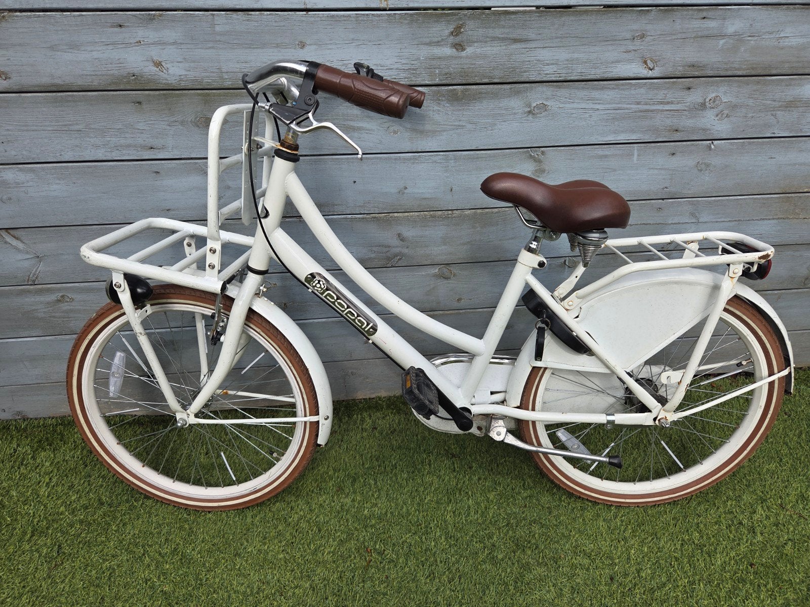 Witte Popal meisjesfiets 22 inch, Fietsen en Brommers, Ophalen, Gebruikt, 22 inch, Popal