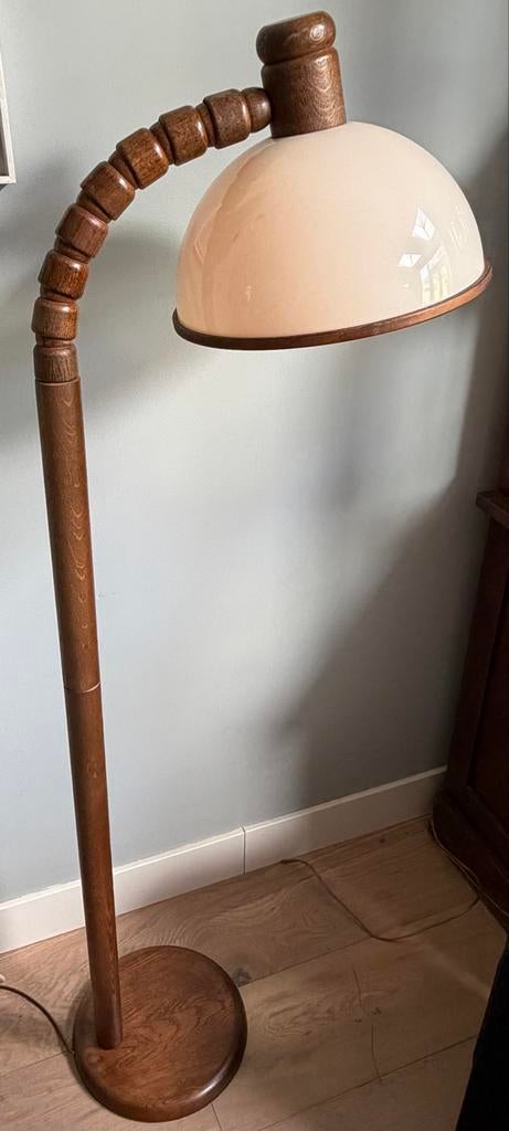 Vintage houten Steinhauer Apeldoorn staande lamp, Ophalen of Verzenden, Gebruikt, Hout, 150 tot 200 cm