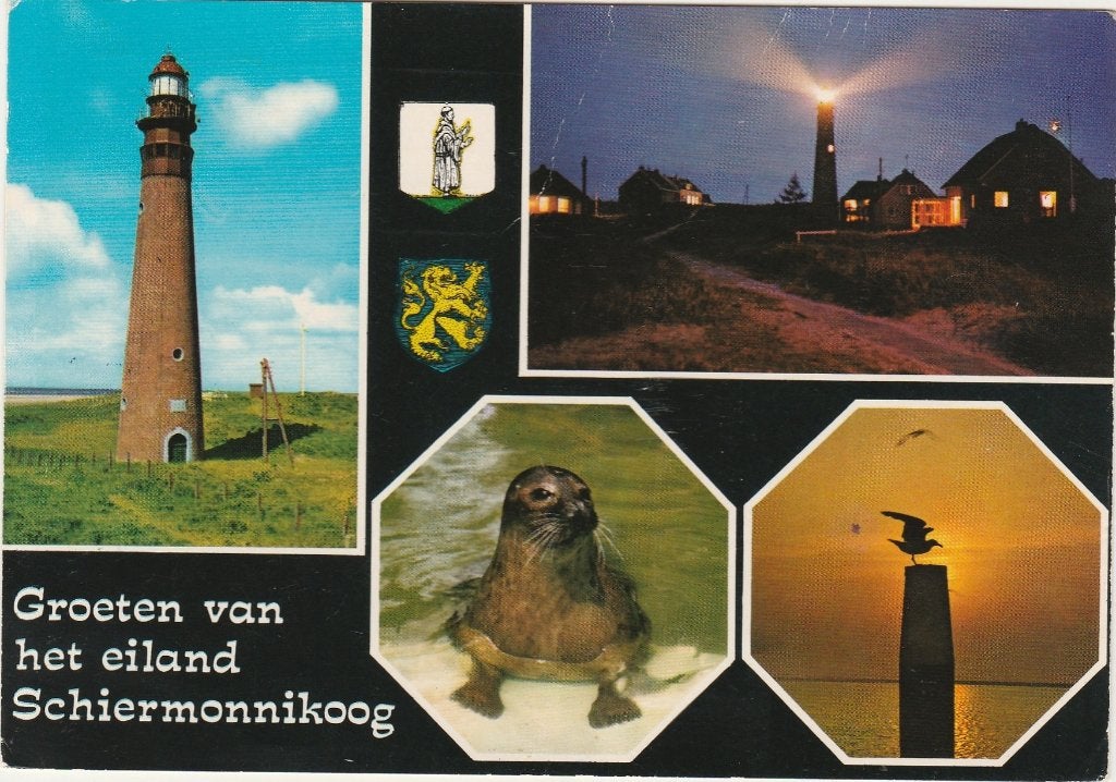 SCHIERMONNIKOOG Vuurtoren Zeehond Groeten, Verzenden, 1960 tot 1980, Gelopen, Waddeneilanden