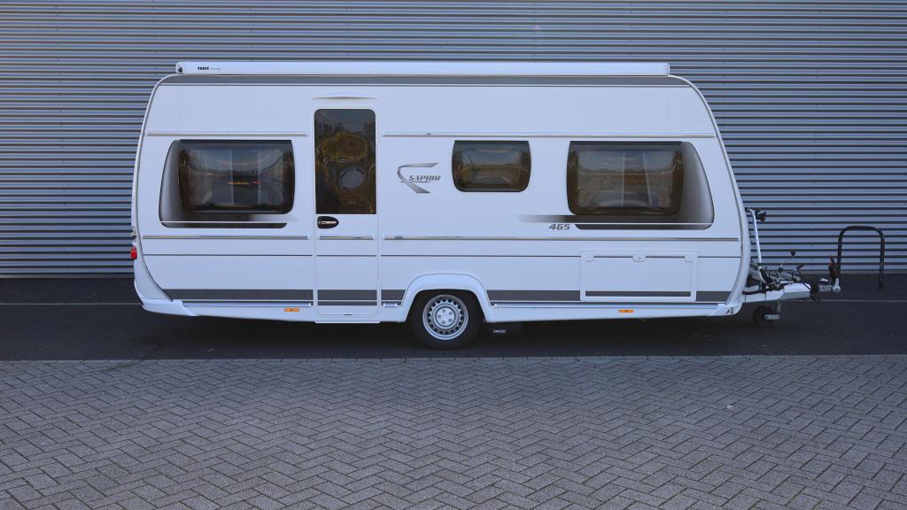 Fendt Saphir 465 SQ mover+dakluifel+fietsrek, Caravans en Kamperen, Rondzit, Bedrijf, Fendt, 5 tot 6 meter