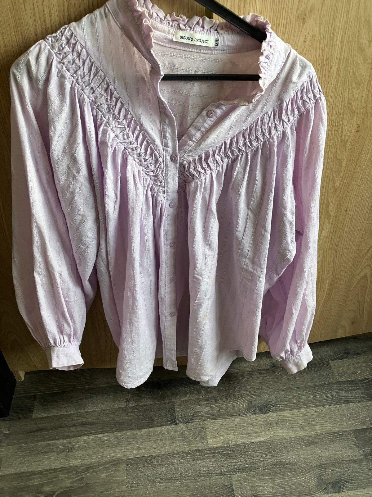Bisou's Project blouse lila maat M/L, Ophalen of Verzenden, Zo goed als nieuw, Maat 38/40 (M), Paars