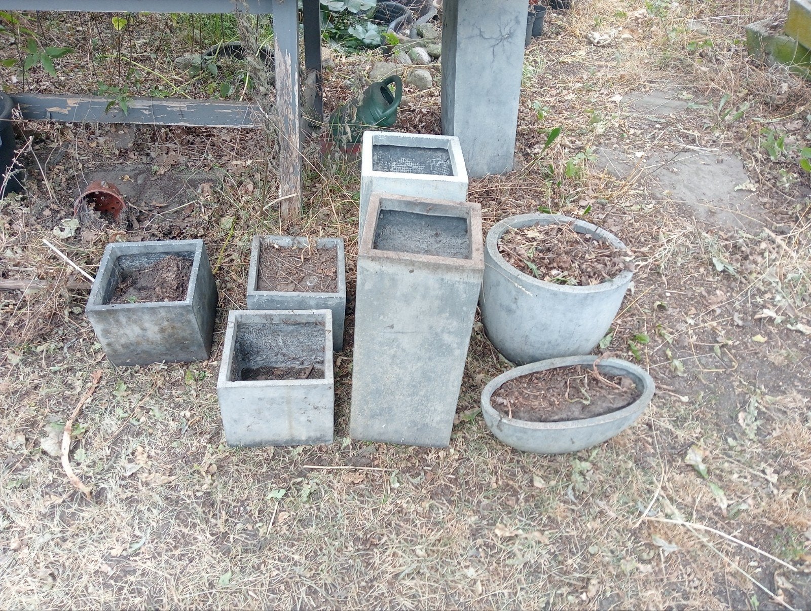Diverse betonnen plantenbakken - Gebruikt, Gebruikt, Balkon, Overige vormen, Beton