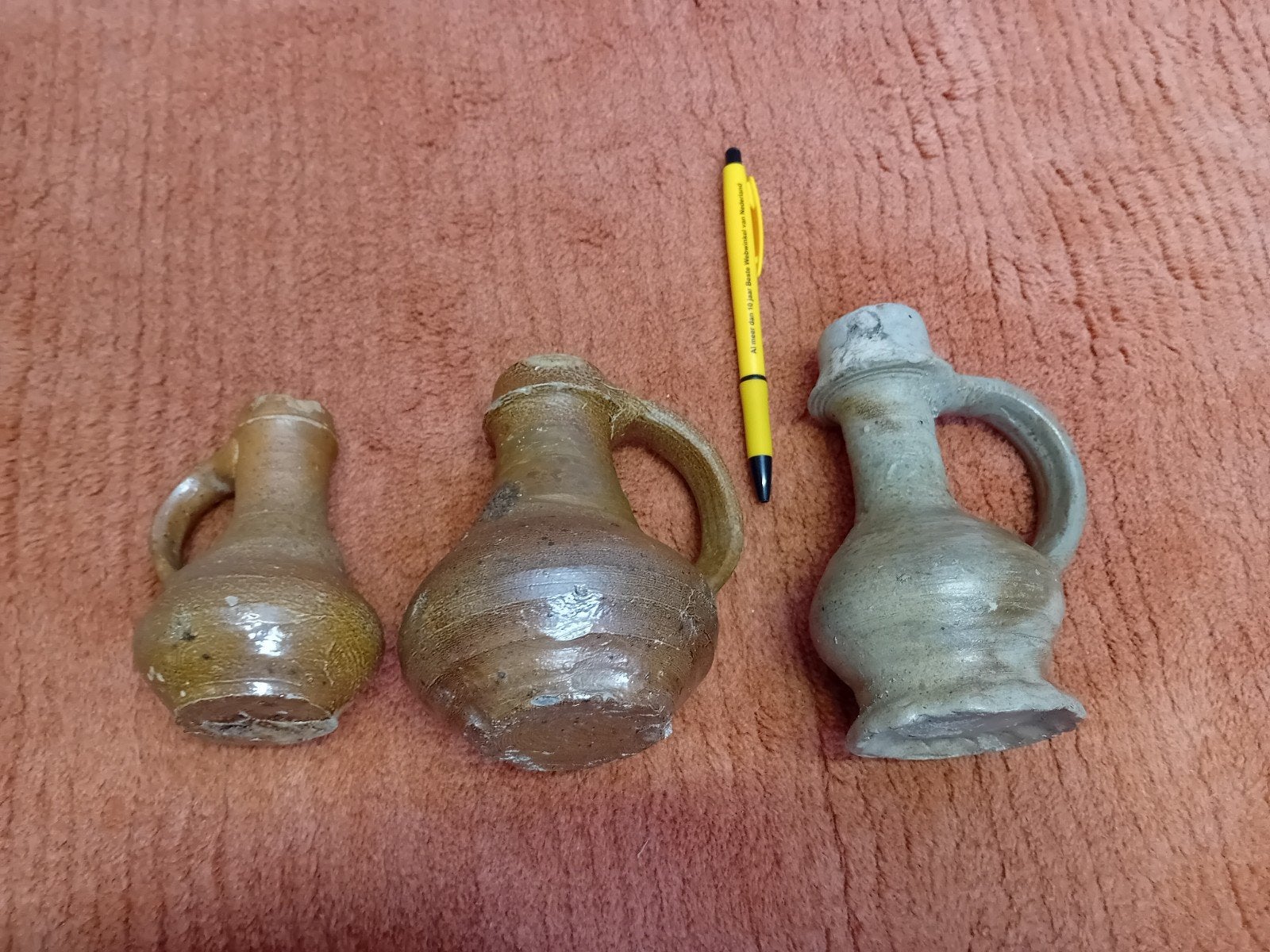 Raeren oliekan 14 cm, Grijze steengoed, Antiek en Kunst, Antiek | Keramiek en Aardewerk, Ophalen of Verzenden