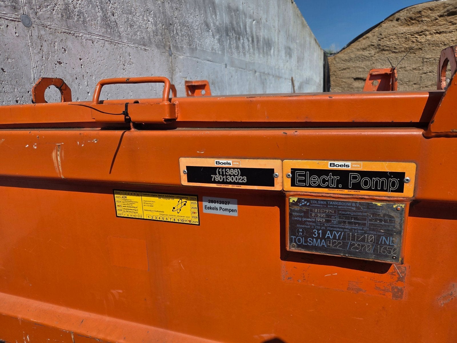 Mobiele dieseltank 995 ltr gekeurd 220v pomp, Ophalen of Verzenden, Akkerbouw, Oogstmachine